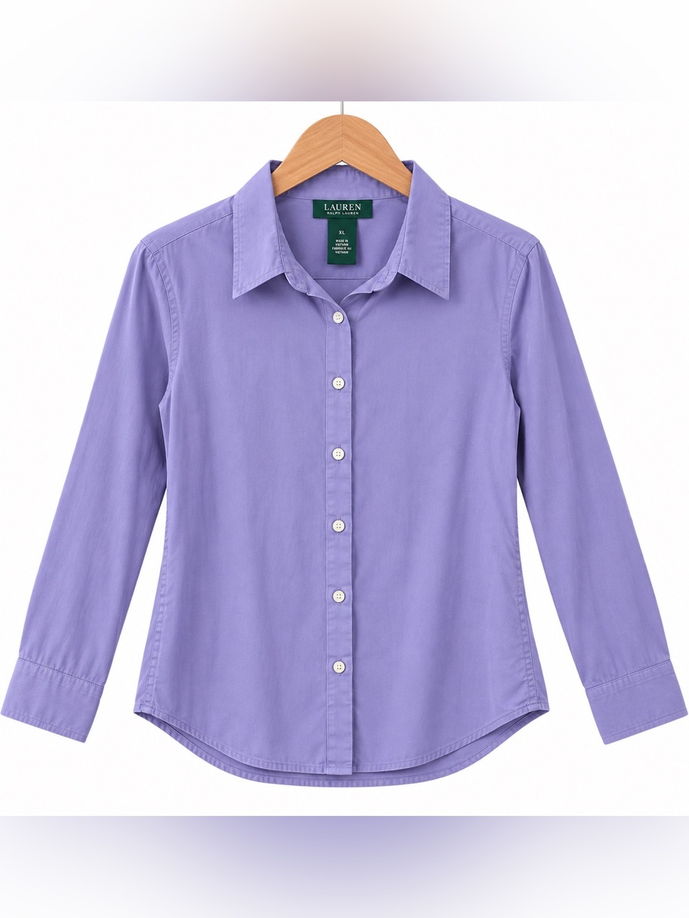 Ralph Lauren Lavender Long-Sleeve Button-Down Shirt